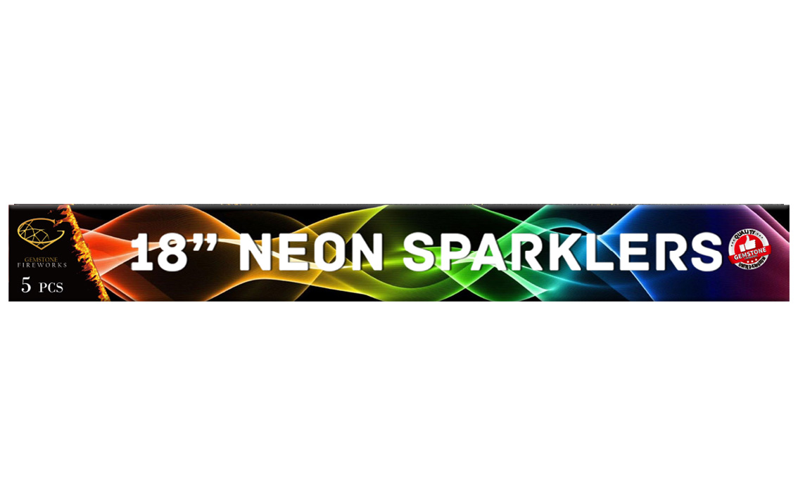 neon-sparkler.jpg NEON SPARKLERS 18” (5 PACK) - Image 1